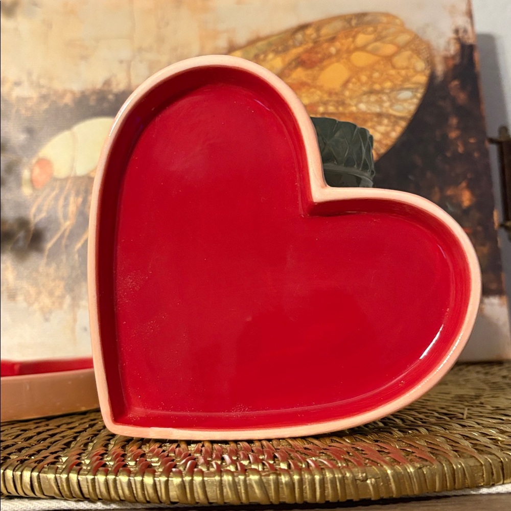 🆕Holiday Time Ceramic Heart Trinket Tray